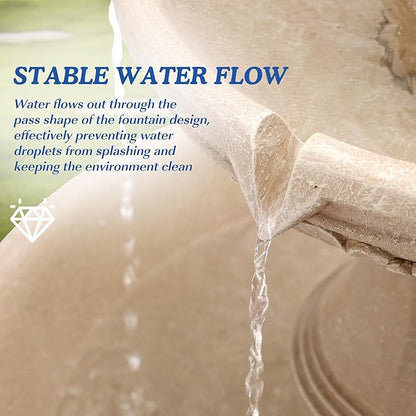 Italian Outdoor Water Fountains Garden Decor - 48.4''H Fountains and Waterfalls Outside, Large Cascading Indoor Floor-Standing Resin Bubbler Fountain Features W/Pump for Patio, Yard and Home