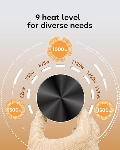 Patio Heater for Outdoor Use, 32.1" Electric Space Heater Indoor, Portable Infrared Heater with 60-Degree Oscillation, Timer, Remote, for Patio, Gazebo, Black