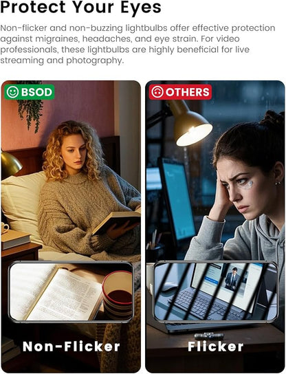 LED Light Bulb, 95Ra Daywhite Refrigerator Light Bulb G45 40W Equivalent, 5W 6000K E26 Waterproof Full Spectrum Lightbulbs Cool White Small Grow Light for Home, Bathroom, Vanity, Freezer, Plant