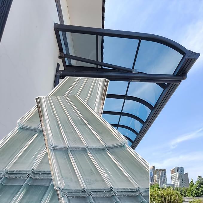 Plastic Roof Panels,Translucent Greenhouse Panel,Daylighting Roof Panels,Sturdy Panel,Cuts Easily,for Patio Garden Balcony etc.(39.37x102.36in)