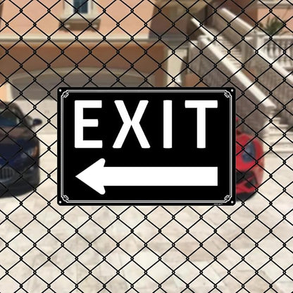 12x16"Exit Sign with Right Arrow - High-Intensity Aluminum Parking Lot Sign, Weatherproof & Fade-Resistant, Ideal for Outdoor & Indoor Use - Curbside Sign(horizontal version)