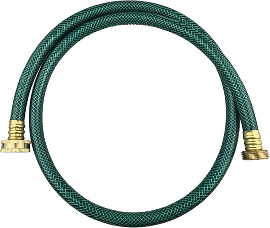 PVC Garden Hose 1/2 Inch Green Heavy Duty Water Hose with Solid Brass Fittings,No Leaking, Flexible,for outdoors,Lawns,Patio (4 FT, Green, Brass Fittings)