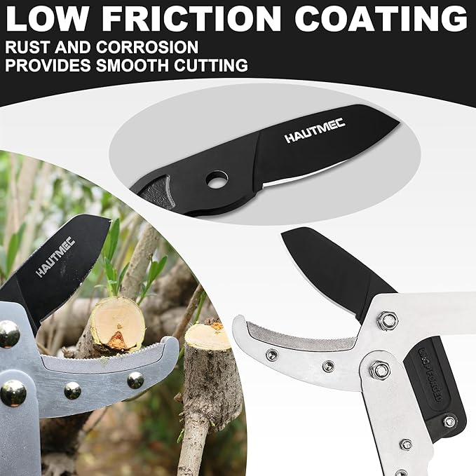 HAUTMEC Replacement Blade for Telescopic Anvil Loppers HT0149, High Carbon Steel, Low-Friction Teflon Coating, HT0460