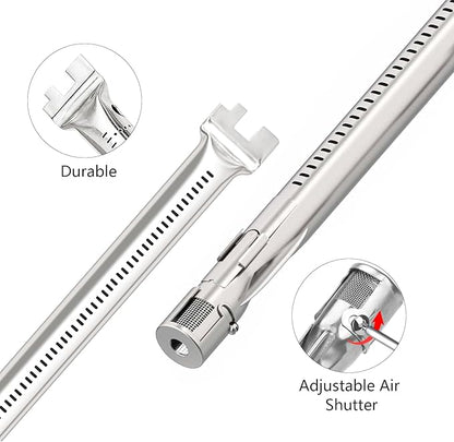 Grill Replacement Parts for Weber Spirit, 7635 Flavorizer Bars 15.3 Inch Flavorizer Bars and 69785 Burner for Weber Spirit I & II 200 with Front Control, Spirit E210, E220, S210, S220