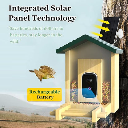 Bird Feeder with Camera, Upgraded Smart Birdhouse Al Identify for 10000 Plus Species, Auto Capture & Real-time Notifications, Ideal Gift for Bird Lovers