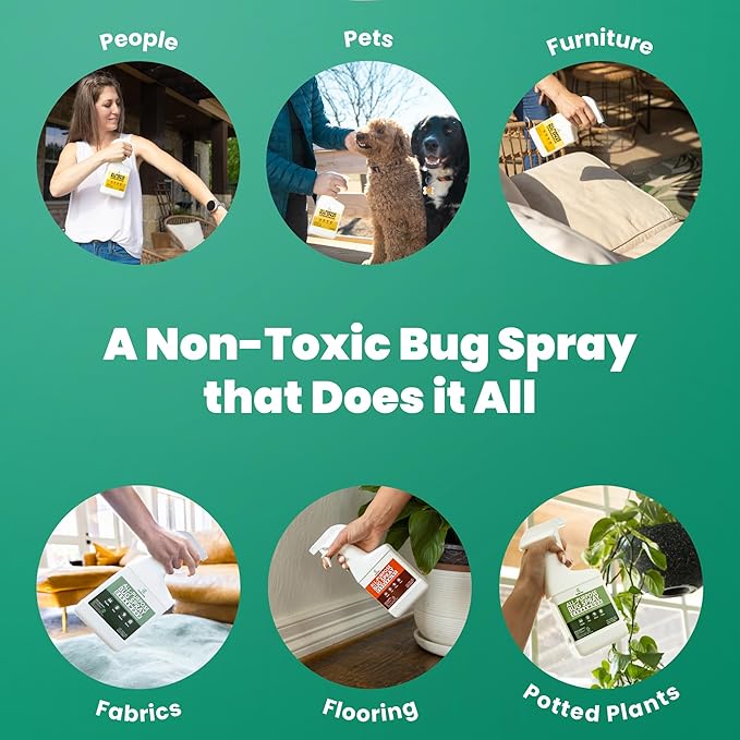 Cedarcide All-Purpose Bug Spray | Kill and Control Mosquitos, Fleas, Ticks, Ants | Made with Natural Essential Oils | Use on People, Pets & Kids (Peppermint, Quart (32 Oz.))