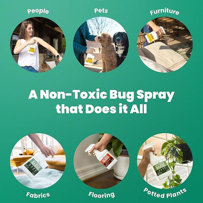 Cedarcide All-Purpose Bug Spray | Kill and Control Mosquitos, Fleas, Ticks, Ants | Made with Natural Essential Oils | Use on People, Pets & Kids (Peppermint, Quart (32 Oz.))