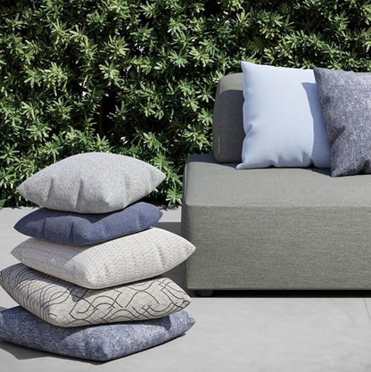 RSH DECOR: Square Throw Pillows Set of 2 | 17” x 17” | All-Weather Spun Fabric | Water and Fade-Resistant | Outdoor Accent Pillows for Patio Furniture | Coral