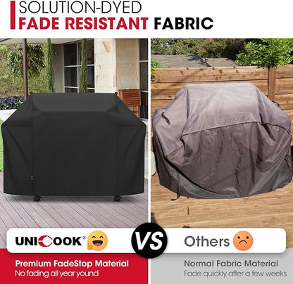 Unicook Grill Cover Compatible with Weber Summit 600 Series and Summit Smart Gas Grills, Heavy Duty Waterproof Outdoor BBQ Cover, Fade Resistant Gas Grill Protector, Compared to Weber 7109