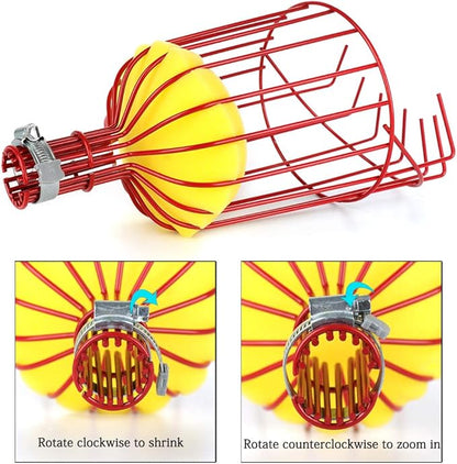 Fruit Picker Harvester Basket, Adjustable Fruit Picker Tool with Cushion to Prevent Bruising, Professional Gardening Fruit Picker Tool for Picking Apple Pear Peach Orange (Pole Not Included)