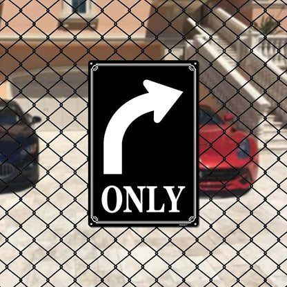 12x16" Left Turn Only Arrow Signs - High-Intensity Aluminum Parking Lot Sign, Weatherproof & Fade-Resistant, Ideal for Outdoor & Indoor Use - Curbside Sign