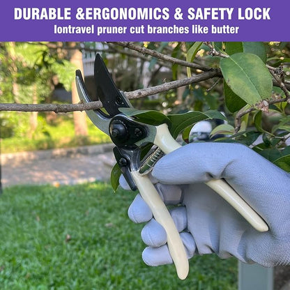 Gardening Tool Set, 9-Piece Heavy-Duty Aluminum Garden Tools with Non-Slip Handles and Large Tool Bag with Storage Pockets, Durable Hand Gardening Tools - Perfect Gardening Gift for Men and Wome