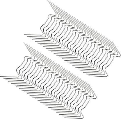MDEOOSKY 50pcs Greenhouse Glazing Clips Stainless Steel W Type Clip Leaf Spring Clips Mini for Hanging Leaf Spring Clips Wire Fixing Clips for Greenhouse Glass