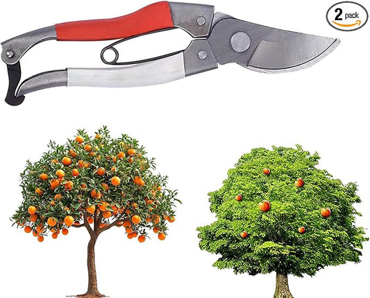 Pruning Shears - Garden Shears - Manual Pruning Shears, Heavy Duty Garden Tools for Farm Home and Professional Gardens (2)
