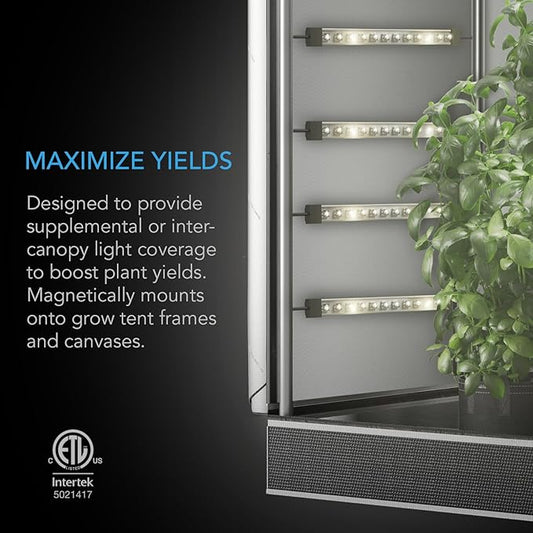 AC Infinity IONBEAM S11, Full Spectrum LED Grow Light Bars 11”, Deeper Penetration Samsung LM301H EVO Diodes and Digital Dimming Timer Controller, for Veg Bloom Indoor Plants, Grow Tents, Greenhouses