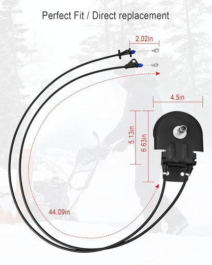 Snow Blower Rotor Cable Replace 581680302 581680301 587803401, Rotator Cable Assembly Fit for Husqvarna ST224 ST224P ST227P ST230P ST324 ST327 ST330 Poulan PR241 PR242 PR271 PR300