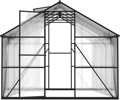 VEVOR 8 x 10 FT Polycarbonate Greenhouse, Heavy Duty Outdoor Green House with Adjustable Vents & Push-Pull Lockable Door, Quick Setup, Aluminum Frame Walk-in Greenhouse Sunroom for Outside Garden Lawn