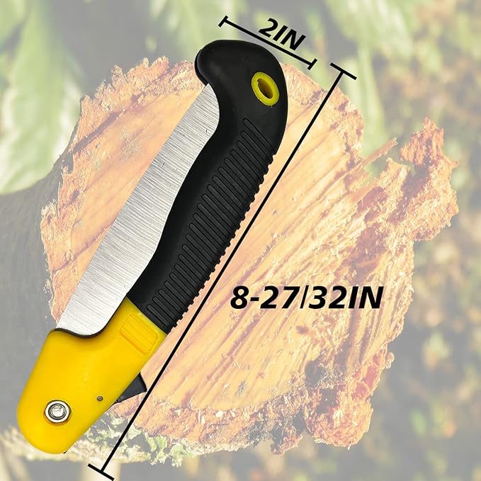 2PACK 7" Folding Hand Saw – Heavy Duty Pruning & Camping Saw with Triple-Cut Blade, Safety Lock – Ideal for Hunting, Backpacking, Tree Trimming, Bushcraft, and DIY (Cuts Dry Wood, Bamboo, Branches)
