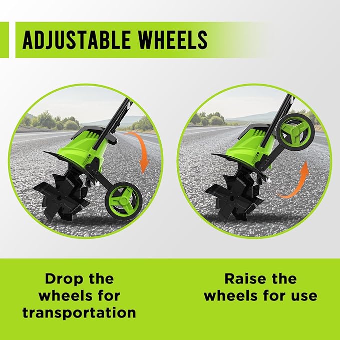 STEELITE 14-Inch Corded Electric Tiller, 10 Amp Powerful Garden Cultivator for Soil Preparation and Landscaping – Lightweight, Durable, and Easy to Use