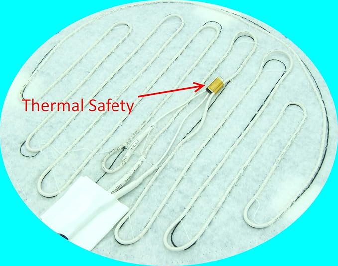 Brewing & Fermentation Heat Pad for Homebrew Beer & Wine Fermenting 120VAC 12 or 25 Watt Heating Mat: Safe for Plastic/Glass Carboy Fermentors w/Heater Temp Strips (10" Heat Mat + Heating Thermostat)