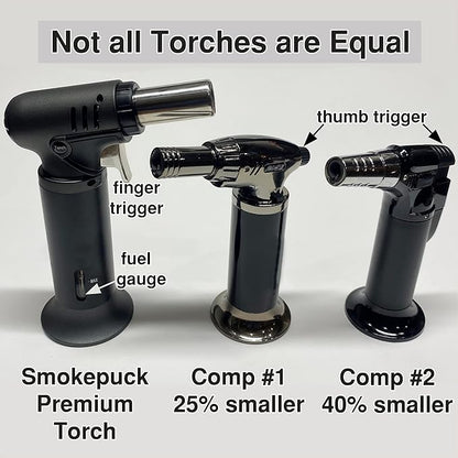 Cocktail Smoker Kit - Made in USA - Lifetime Warrenty - Apple+Cherry+Walnut Wood Chips - Create Smoked Old Fashioned - Great Bourbon Gift - Premium Torch & NEW Gift Box. (Includes Butane)