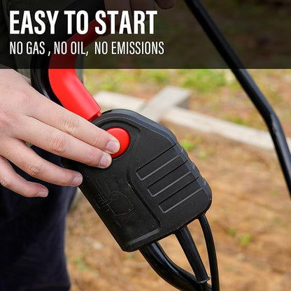 MZK 12-Inch 10.5 Amp Corded Electric Tiller/Cultivator for Gardening, 8-inch tillling Depth with Adjustable Wheels, Electric Garden Rototiller for Garden/Lawn/Yard/Soil Digging