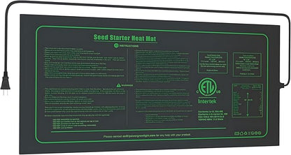 iPower Waterproof Seedling Heat Mat 10" x 20", ETL Certified Durable Germination Heating Pad, for Seed Starting Propagation