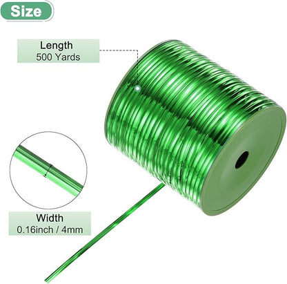 Metal Twist Ties, 500 Yards Metallic Twists Tie Bread Twisty-Ties for Party Decoration/Garden Plant/Gift Wrapping Bag/Cake/Pops Candy/Bakery Bags [Green]