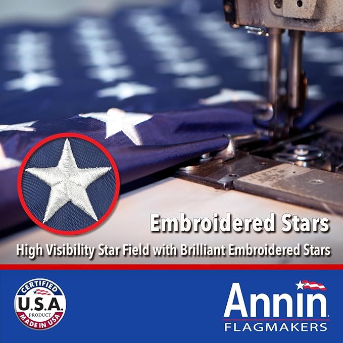 Annin Flagmakers (2720) Tough-Tex American Flag, Made in USA, 4 x 6 Feet, Polyester