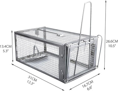 Gingbau 2-Pack Rat Traps Humane Live Chipmunk Cage Traps