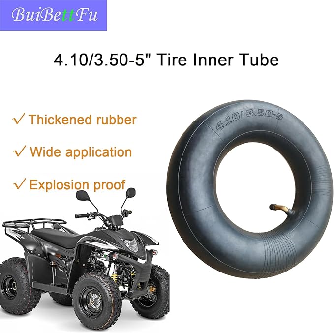4.10/3.50-5 Inner Tube with TR-87 Bent Valve Stem (2-Pack) - Heavy Duty Replacement for Wheelbarrows, Mowers, Hand Trucks and More 4.10/3.50-5 11x4.00/4.50/6.00-5 Tire and Tube