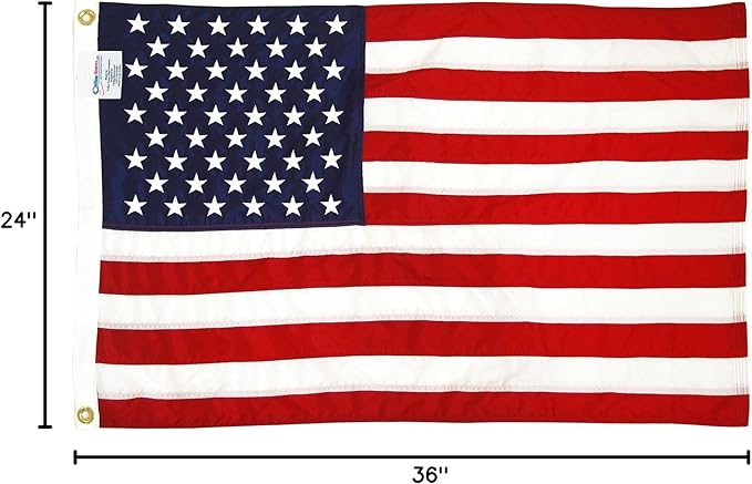 Super Tough Nylon US Flag, 2 by 3-Feet