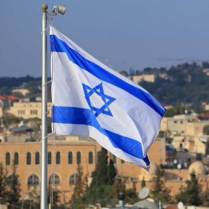 Israel Israeli Flag 3x5 ft Outdoor, Double Sided 3 Ply Heavy Duty National Flag for IL, 100% Quality Polyester Israeli Banner with Brass Grommets 4 Rows Stitches
