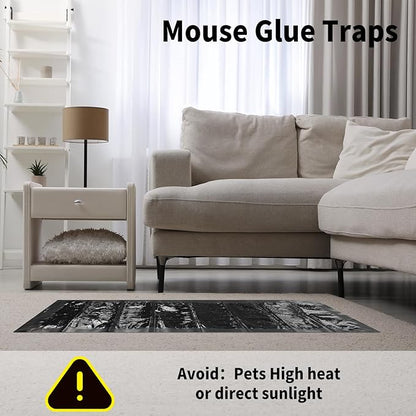 Qualirey 8 Pcs 47 Inch Ultra Large Sticky Mouse Glue Traps Sticky Rat Trap That Work for Rats Roaches Rodents Heavy Duty Pre Baited Mats Indoor Outdoor Catch Pest (Black)