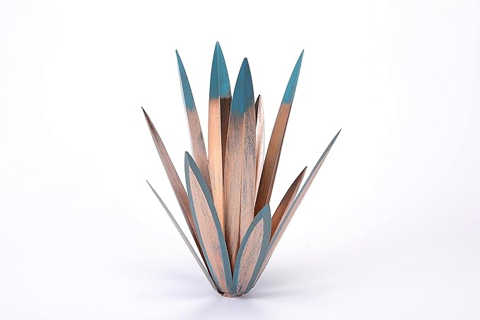 Homight Metal Agave Plants Outdoor Decor Mexican Yard Art Plants Garden Decor for Outside Metal Art Flowers Gifts for Butterflies Bees Birds for Gifts (1 Big)