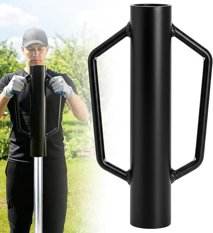 yarlung Fence Post Driver, 17 LBS Heavy Duty Hand Post Pounder with Handles for Metal U Posts, T Posts, Garden Wooden Fence, Black
