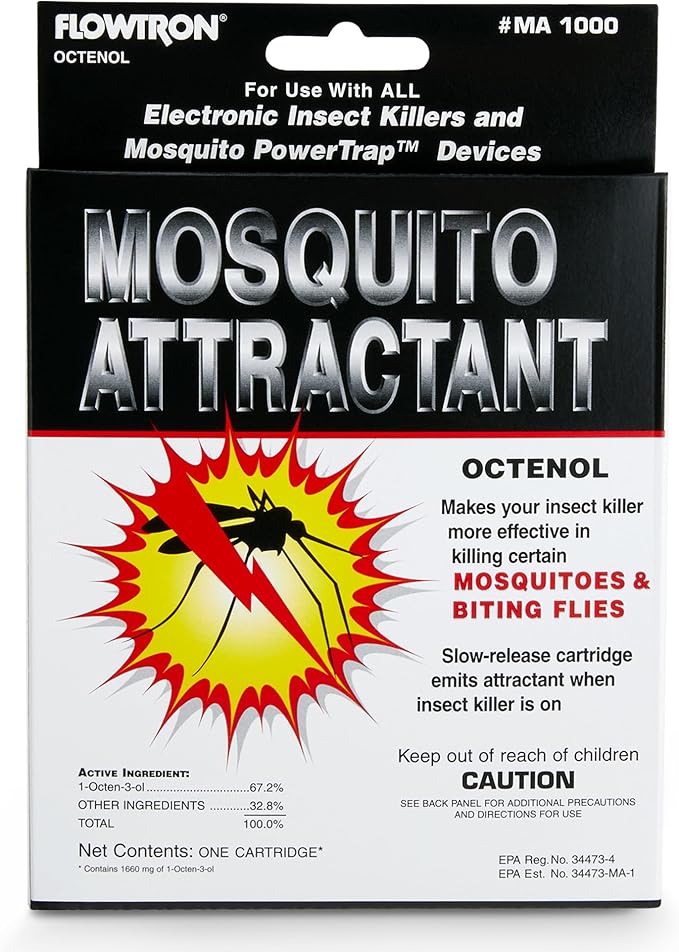 Flowtron MA-1000 Octenol Mosquito Attractant Cartridge, Compatible with BK-15, BK-40, BK-80, MC-9000, FC-8800
