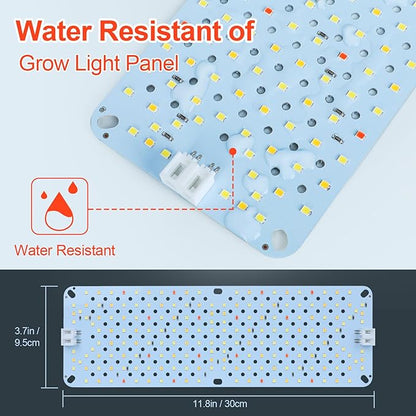 FECiDA 6Pack Grow Lights for Seed Starting, 2025 60W Flat Grow Light Panels for Shelves, Under Cabinet/Counter, Greenhouse, Indoor Plants, 4,8,12 Hr Timer, Free Linking