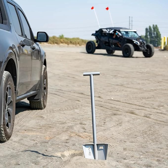 DMOS Nomad Shovel - 2-Piece Collapsible Lightweight Aluminum Shovel for Camping, Overlanding, Survival, Military, Hunting, & Off-Road Use - Silver - Pro