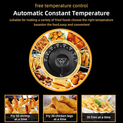 12.5QT/12L Electric Deep Fryer with Basket and Lid, 1700W Electric Fryer with Adjustable Temperature & Timer, Stainless Steel Countertop Oil Fryer for French Fries, Onion Rings, Donuts