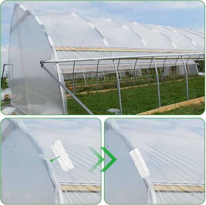 50 PCS Greenhouse Clips - 3/4 inch Plastic Black ABS Snap Clamps for Greenhouse Film & Nets