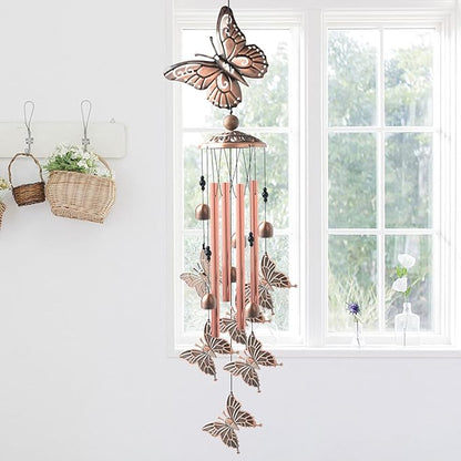 Butterfly Wind Chimes, Gift for Grandma,Birthday Gifts for mom for Daughter,Friend Gift, Aunt, Women,Gardening Decoration for Mother's Day,Christmas, Thanksgiving, Father's Day, Birthday