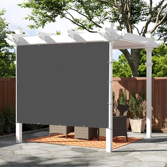 SUNNY GUARD Shade Cloth Custom Size 12x16 FT Sun Shade Screen Fabric Shade Cover Tarp with Grommets for Pergola Backyard Garden, Dark Grey(We Customized)