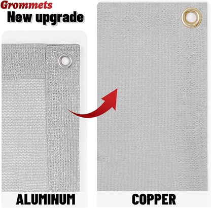 SUNNY GUARD Shade Cloth Custom Size 6x19 FT Sun Shade Screen Fabric Shade Cover Tarp with Grommets for Pergola Backyard Garden, Light Grey(We Customized)