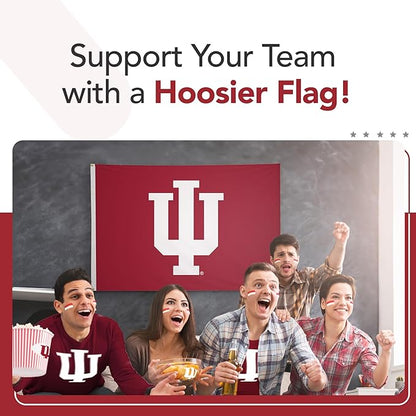 Indiana Hoosiers College Sports Printed Flag - NCAA Licensed - Nylon - School Banner (Red) (4' x 6')