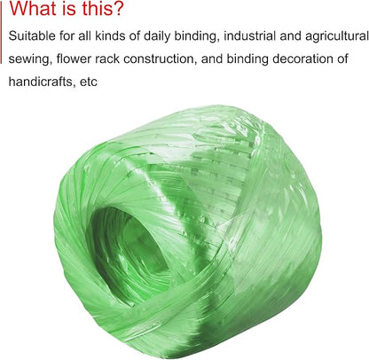 MECCANIXITY Polyester Nylon Plastic Rope Twine Household Bundled for Packing Gardening Craft,150m Length,Green