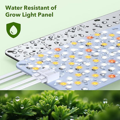Full Spectrum Grow Lights, 100W Plant Grow Lights for Indoor Plants with Daisy Chain Function, Sunlike Spectrum,1536 LEDs and 4/8/12/16/20H Timer for Seed Starting(Pack8)