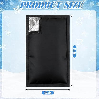 Outdoor Faucet Covers for Winter, 24.8" H×13.4" W - Waterproof Oxford Fabric Water Faucet Cover, Freeze Protection Outdoor Faucets Hose Bibs for Wall Taps Garden, Lawn, and Sprinkler Systems