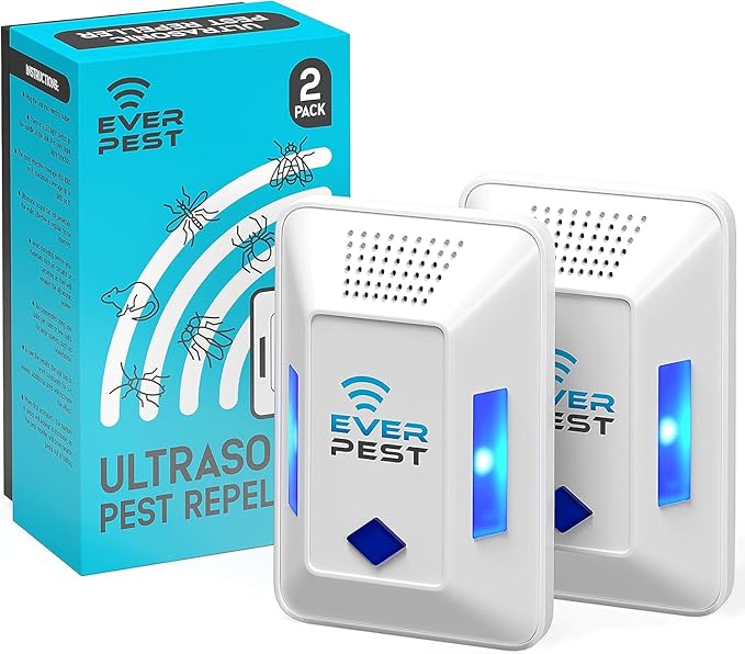 Ultrasonic Pest Control Repeller (2-Pack) Plug in Flea Rat Roach Mosquito Cockroaches Rodent Spider Scorpion Fruit Fly Insect Indoor Plug Repellent
