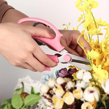 Gardening Scissor Blue Sharp Blade Alloy Steel Garden Shears for Cutting Flowers Trimming Plants of Yard Florist Rose Herb Hedge and Fruits Picking